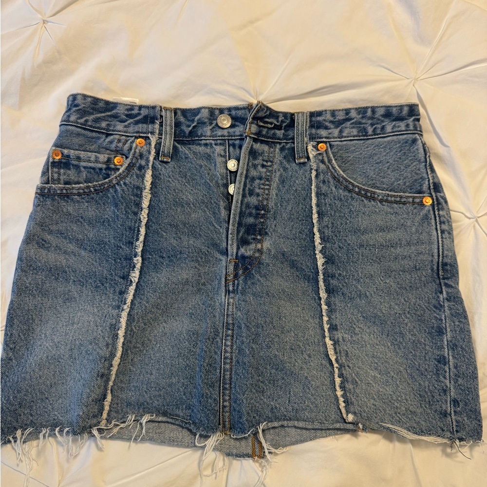 Levi's Blue Mini Skirt Casual Denim